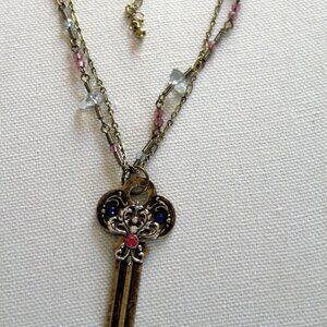 Hand Crafted Multi Strand Key Necklace